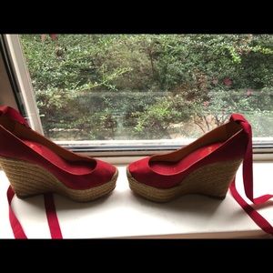 Christian Louboutin red espadrilles